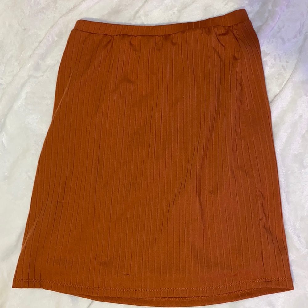 Fall Orange Skirt